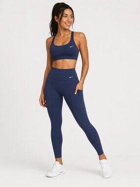 Nike Women's Universa Navy Blue High Waist Full Length Leggings